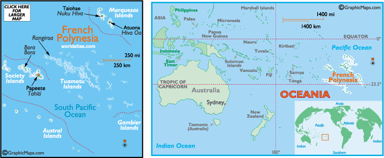 french polynesia map oceania